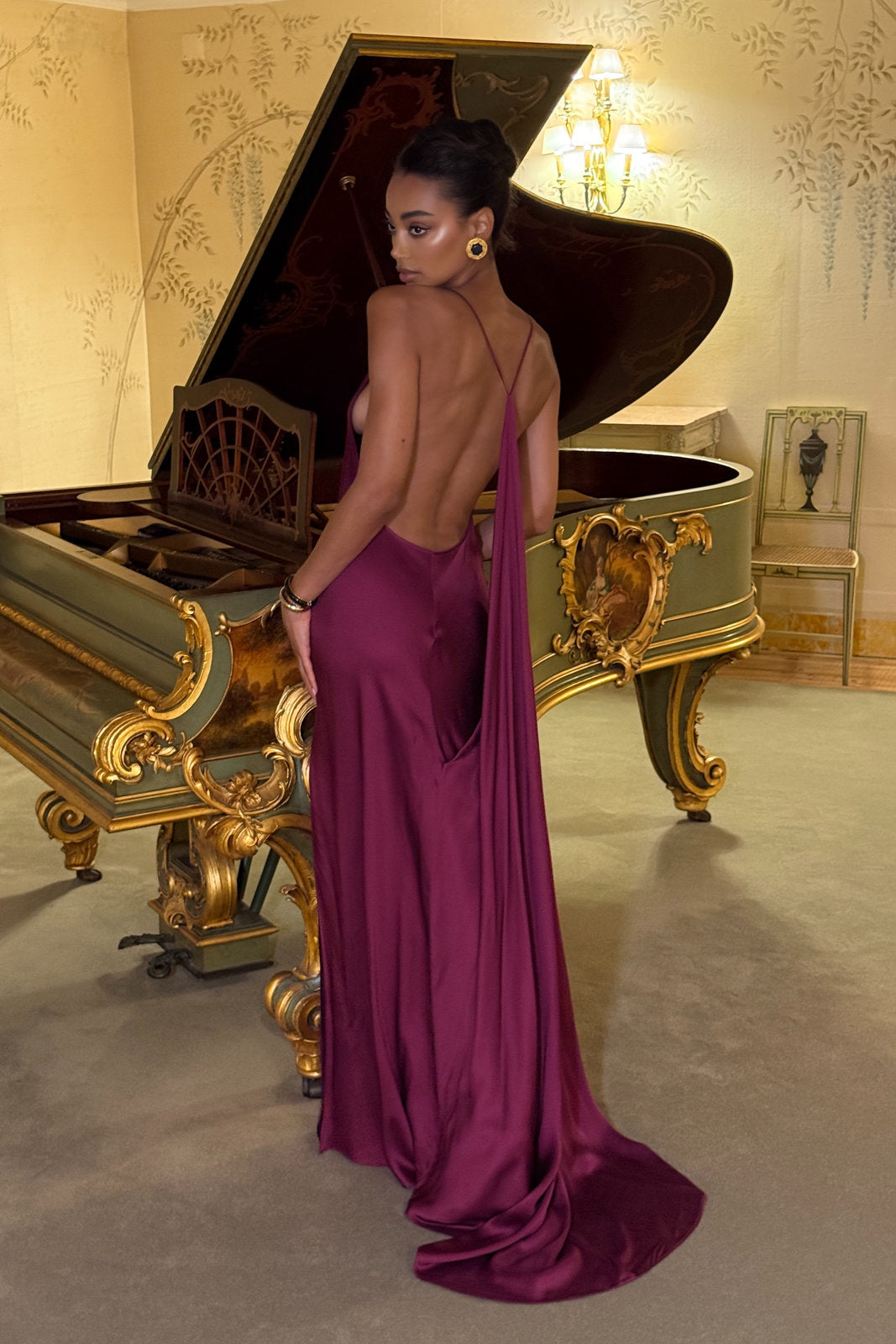 Amethyst Elegance Maxi Dress
