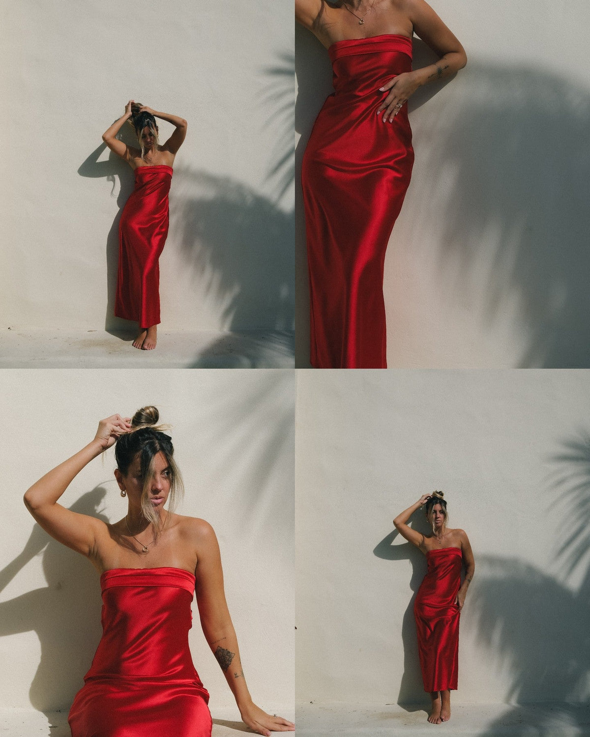 Vestido Longo de Cetim Glam