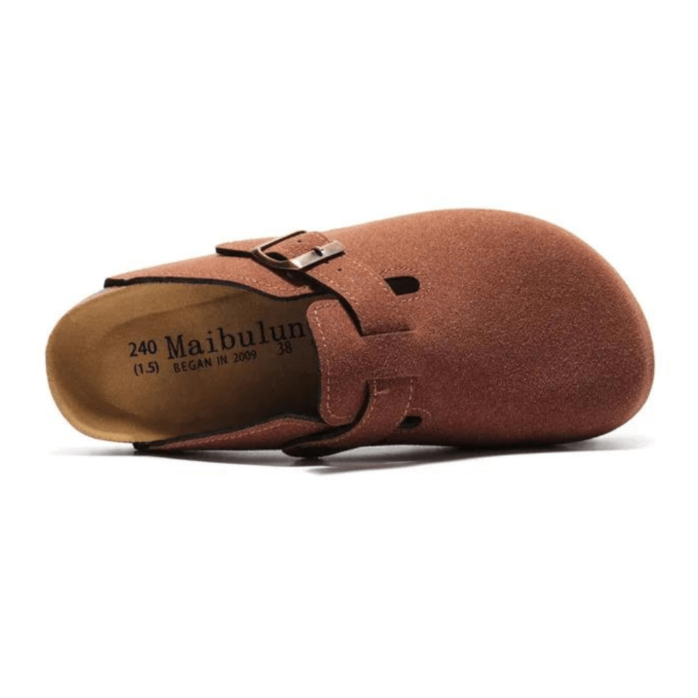 Clog Casual Conforto - Vermelho Castanho
