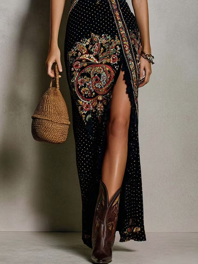 Sahara Muse | Bohemian Printed Maxi Dress