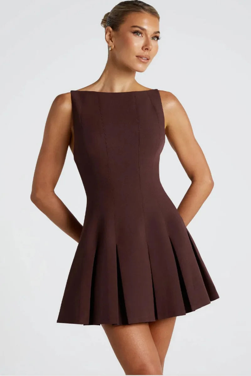 Vestido Lumara Belle – Plissado Cintura Alta com Alças Finas