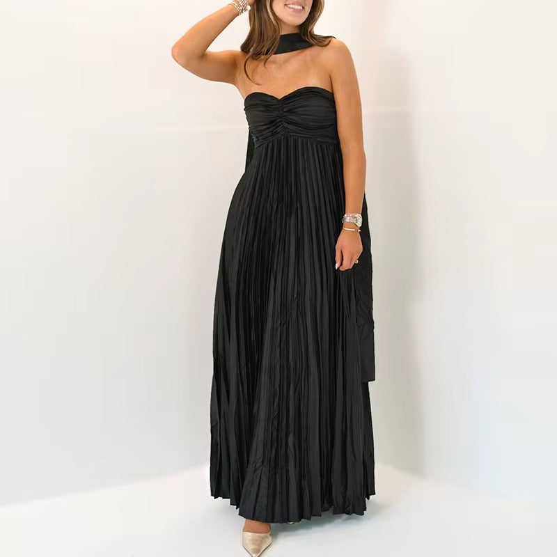 Vestido Feminino Plissado Verde - Julie