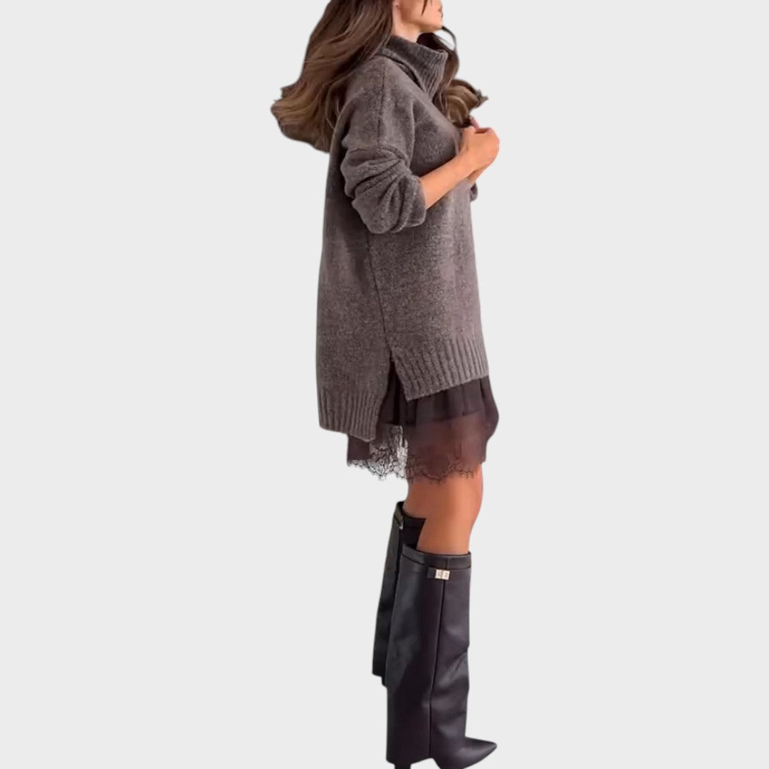 Isa | Conjunto Elegante de Suéter e Vestido