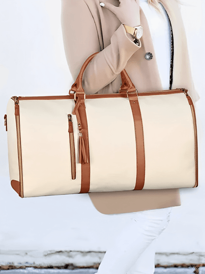 Bolsa Mala Feminina Para Viagem em Couro PU Multifuncional Dobrável – Angela