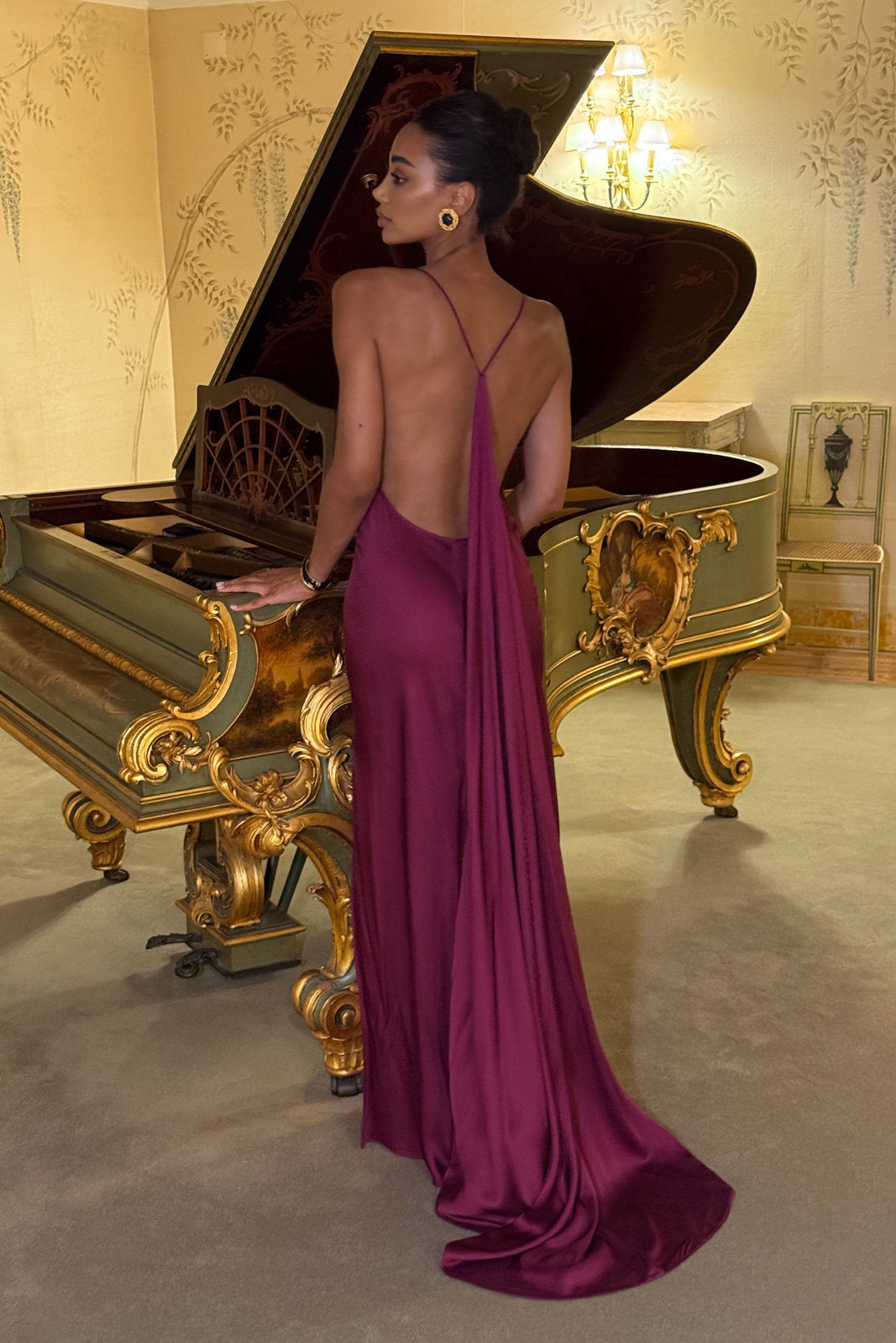 Amethyst Elegance Maxi Dress