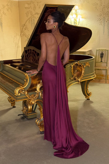 Amethyst Elegance Maxi Dress