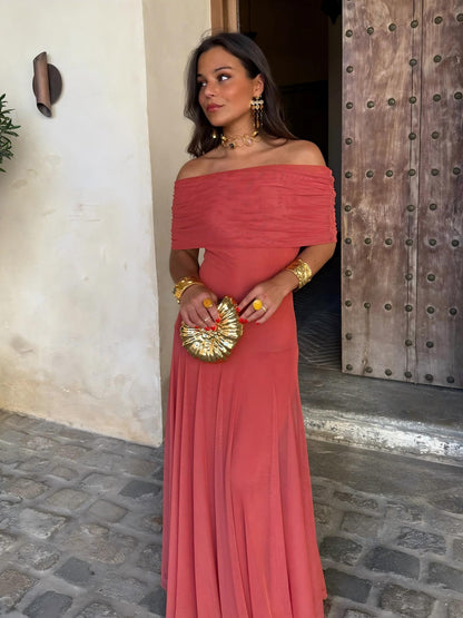 Toledo | Vestido Longo de Chiffon de Um Ombro Só