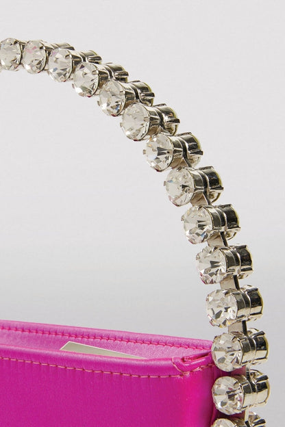 Bolsa Laço Diamante – Cetim Rosa Vibrante