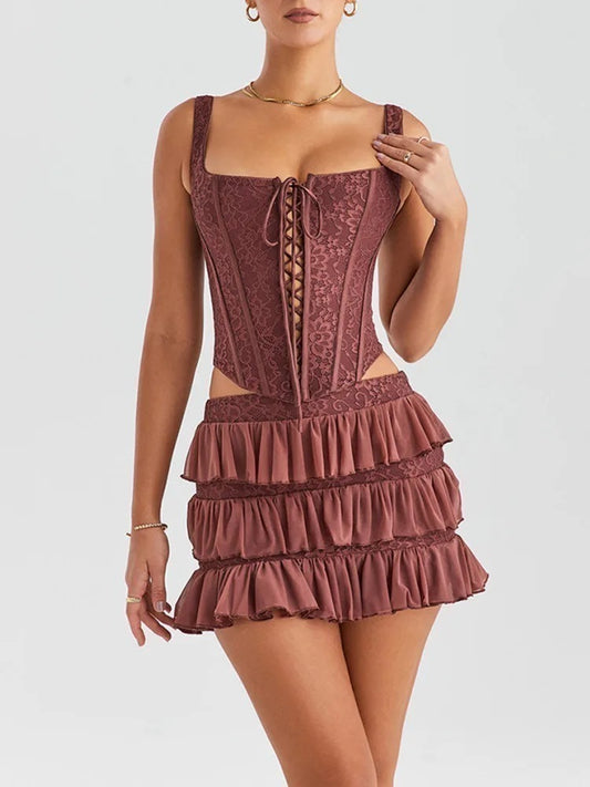 Conjunto Corset Mini Saia - Tóquio