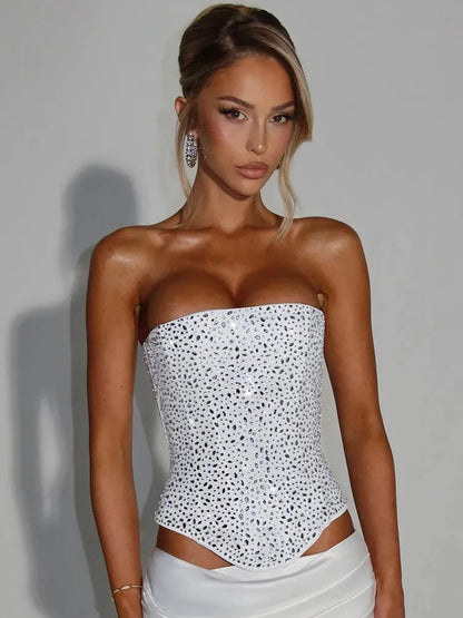 Top Feminino Elegante Brilho – Sarah