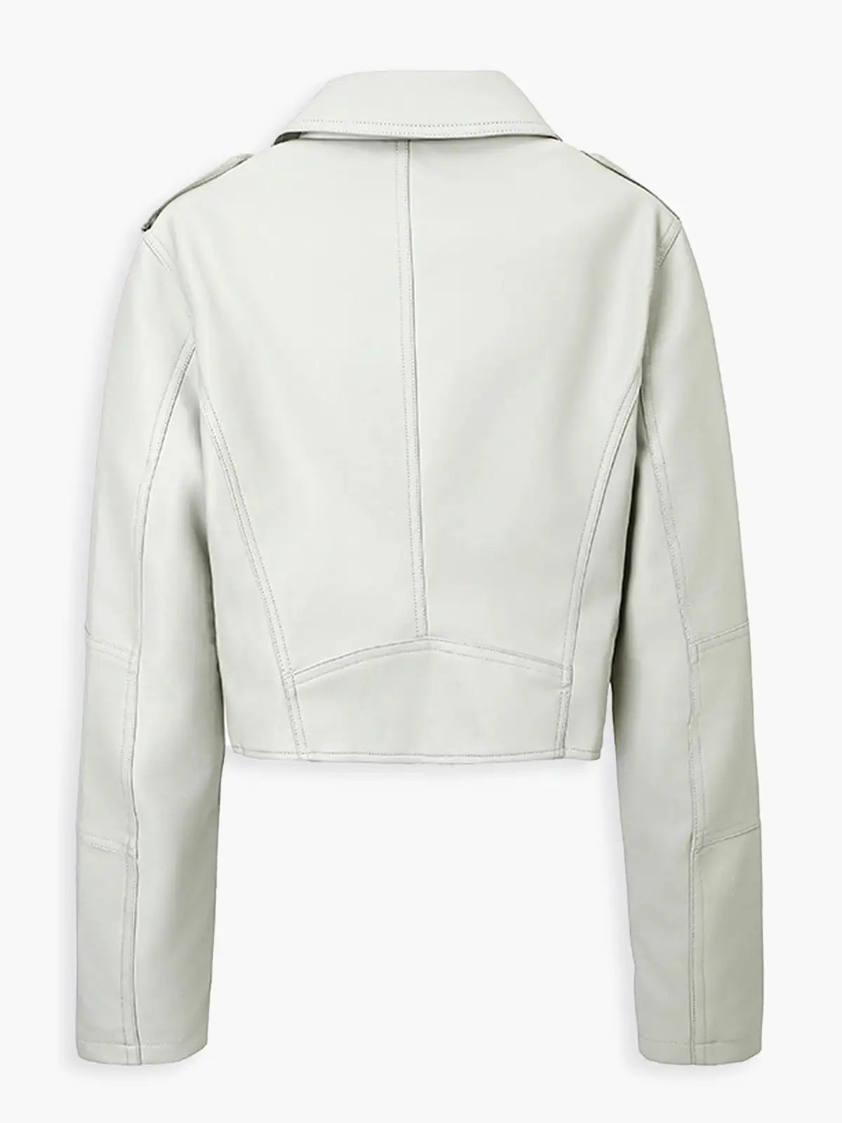 Jaqueta Biker Cropped de Couro Sintético - AiRin