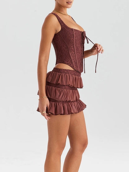 Conjunto Corset Mini Saia - Tóquio