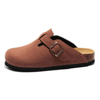 Clog Casual Conforto - Vermelho Castanho