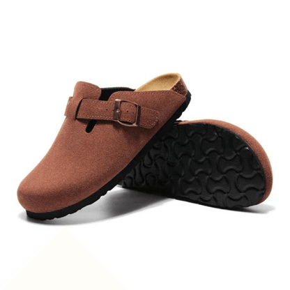 Clog Casual Conforto - Vermelho Castanho