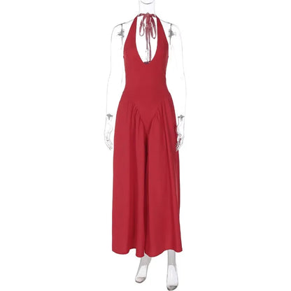Vestido Feminino Elegante Eudora – Longo Decote Profundo e Costas Nuas