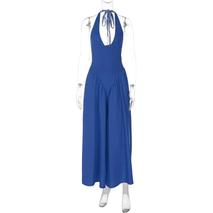 Vestido Feminino Elegante Eudora – Longo Decote Profundo e Costas Nuas