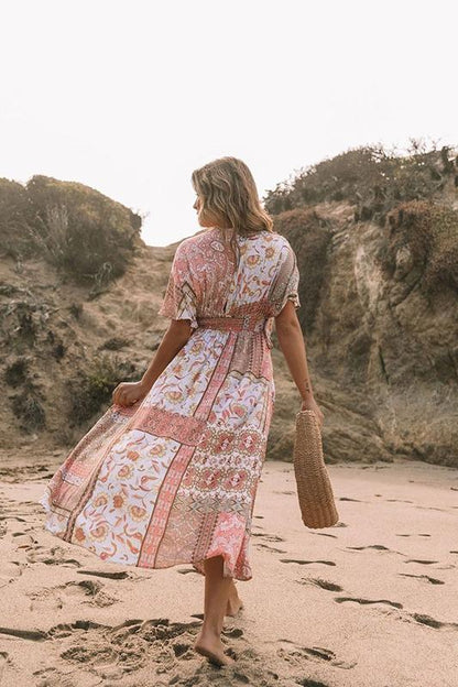 Saída de Praia Basia Estampada com Decote V