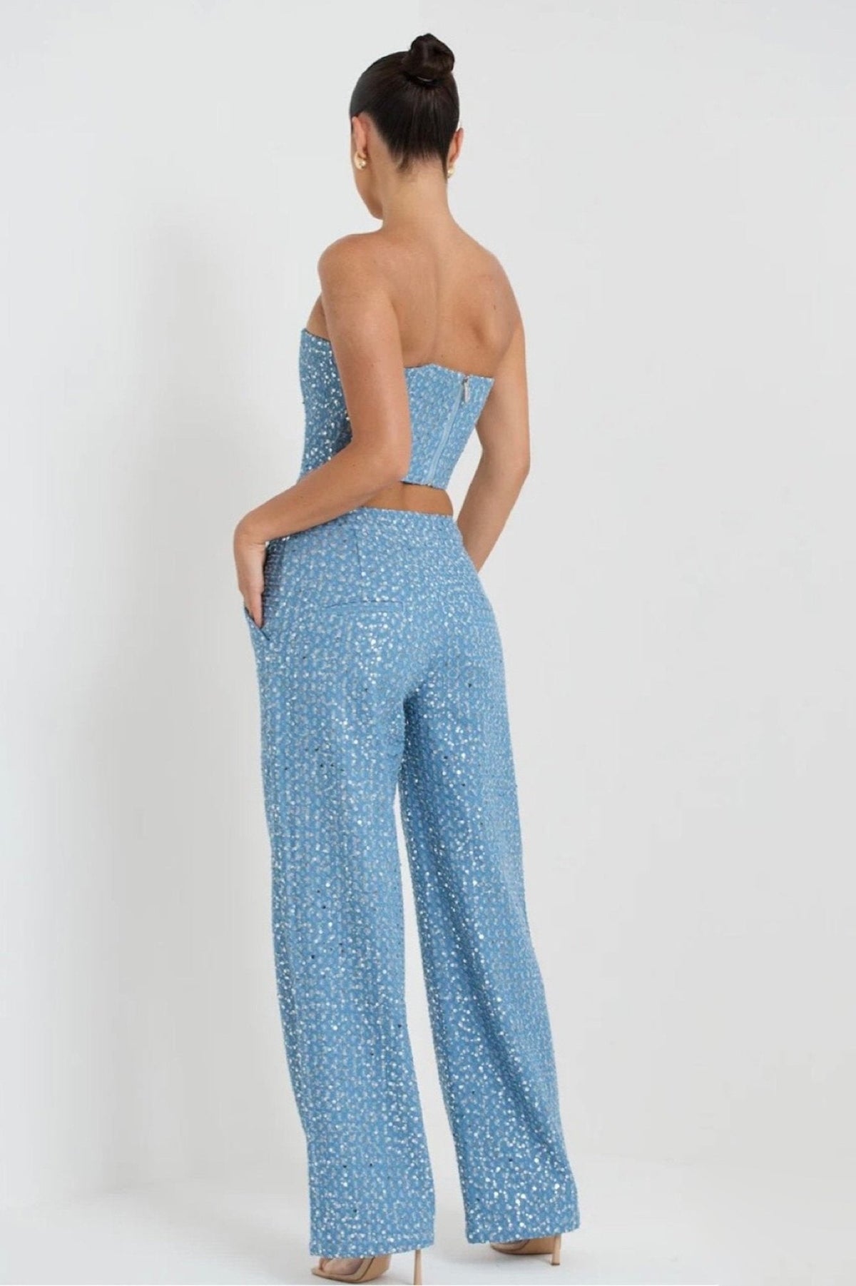 Conjunto de Calças Jeans com Lantejoulas - Belinda