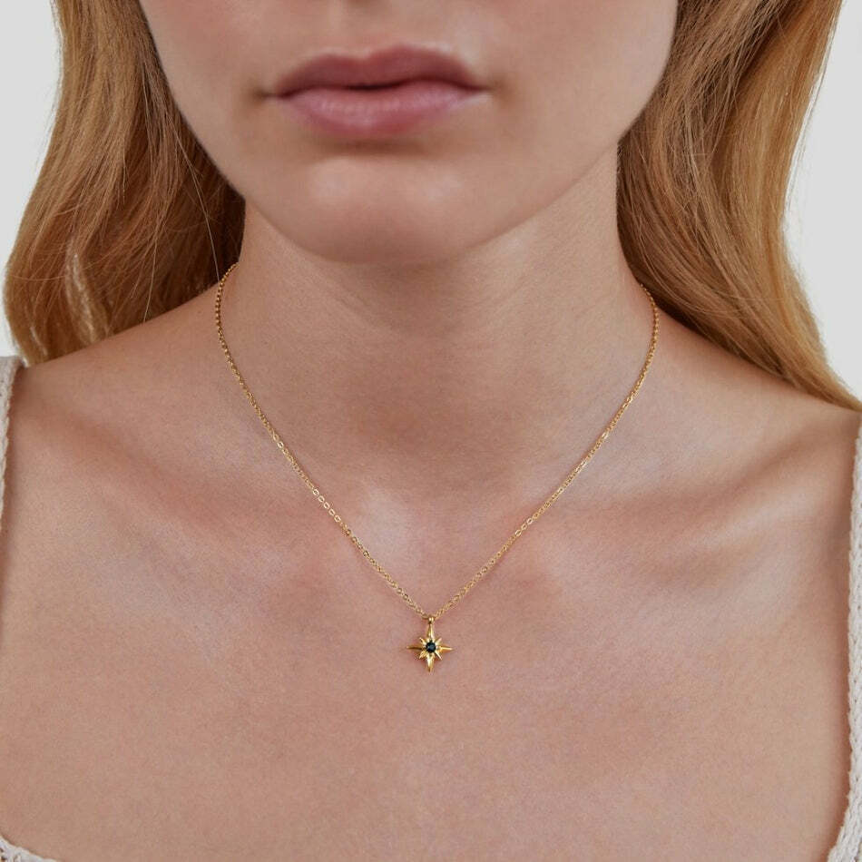 Colar de Cristal Esmeralda Estrela Guia