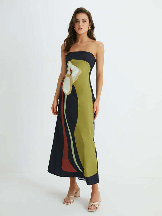 Vestido Longo Tomara que Caia Estampado - Nicole