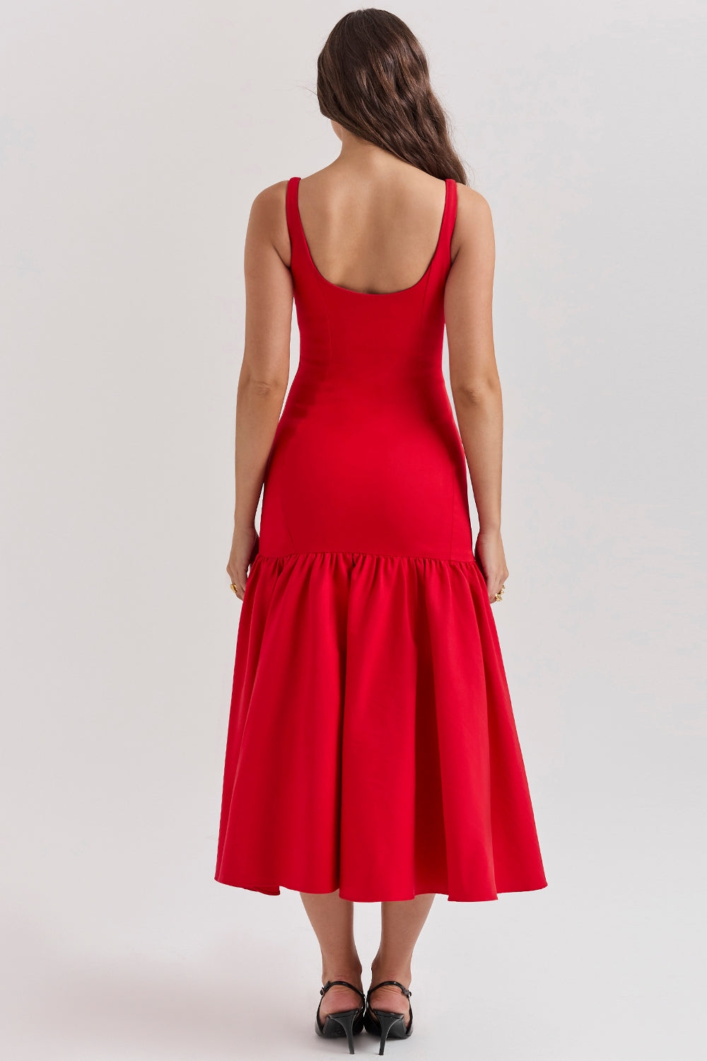 Loren | Vestido Elegante de Chiffon Plissado com Mangas Longas