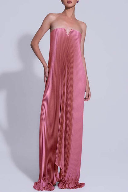 Vestido Feminino Sem Alças Dourado