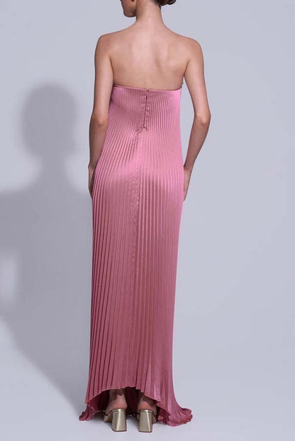 Vestido Feminino Sem Alças Dourado