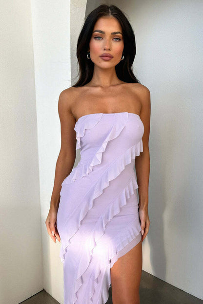 Vestido Midi Assimétrico Elegante - Heloísa