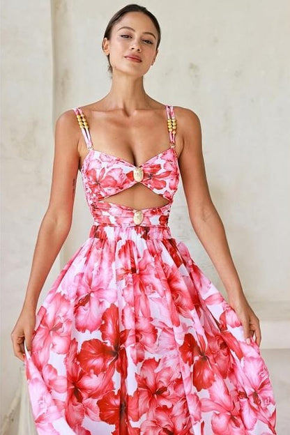 Biquíni Modesty Estampado com Recortes Elegantes