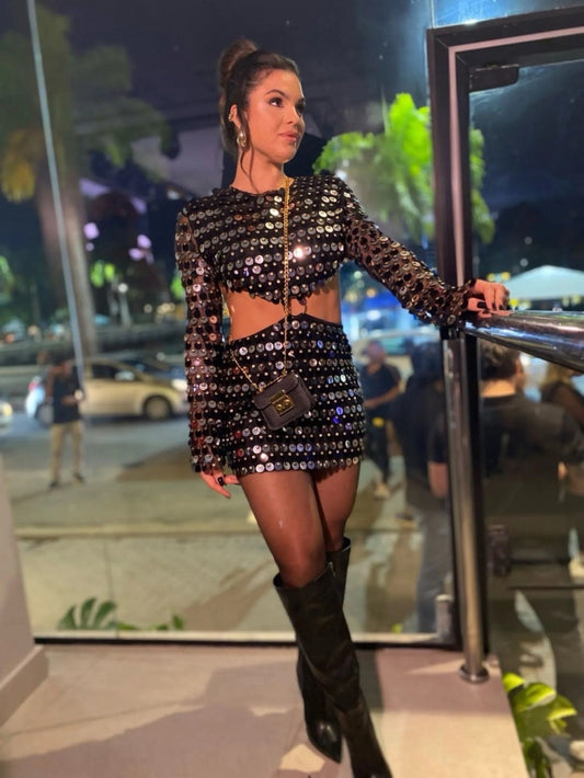 Vestido Brilho Noite Estiloso - Sarah